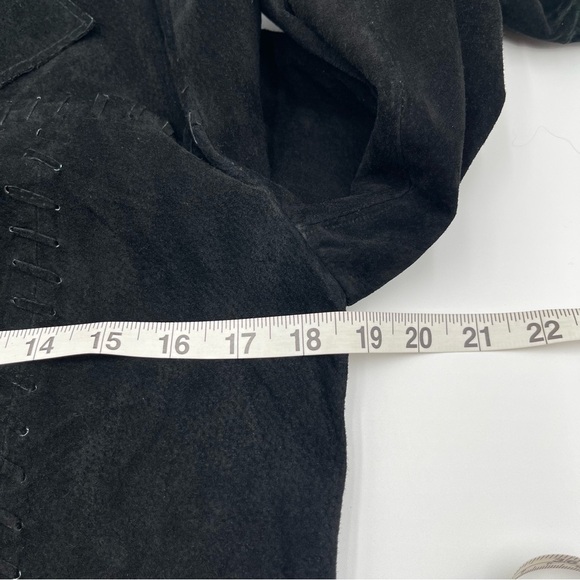 VTG Western Whip Stitch Leather Genuine Suede Coat Womens Size S Sonoma Jeans Co - Picture 11 of 15